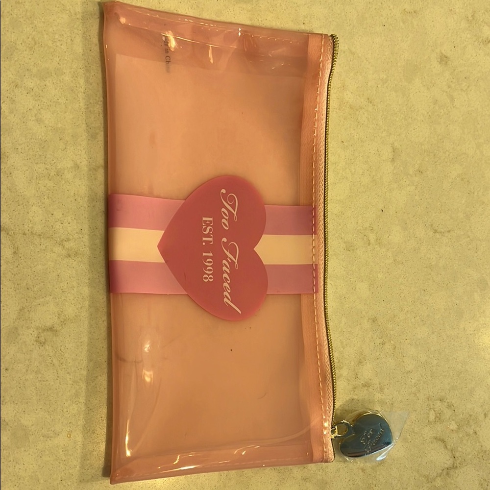 Too Faced Peach Cosmetic Bag